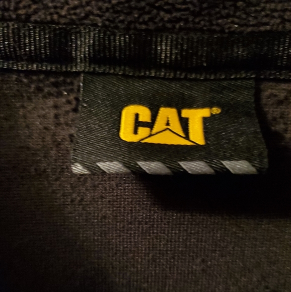 Workwear Redefined CAT CATERPILLAR Fleece Zip Up Men's Medium Jacket - Picture 4 of 6